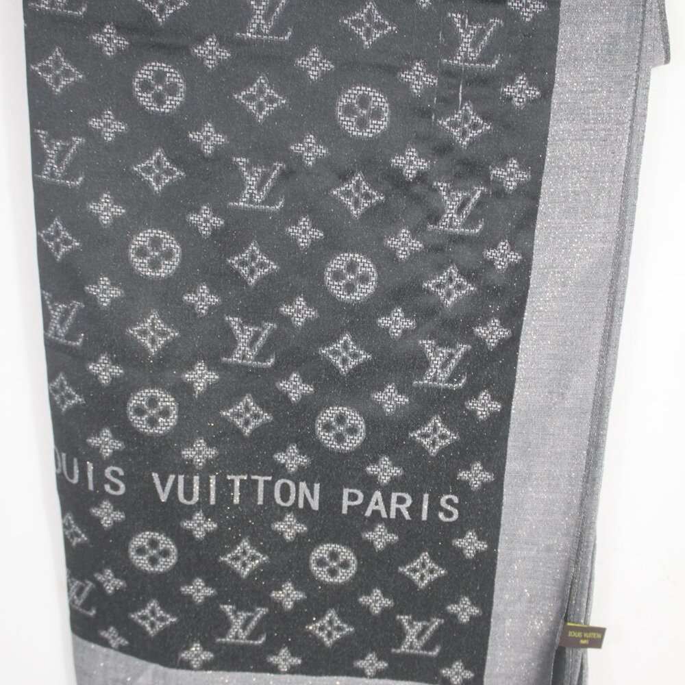 Louis Vuitton Stole Shawl Wrap 60% Wool 40% Acrylic Multicolor Used - Picture 4 of 7